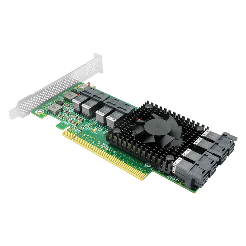 8 Port PCIe 3.0 x16 to Internal SFF-8643 NVMe Switch Card-STC PE3163-8I
