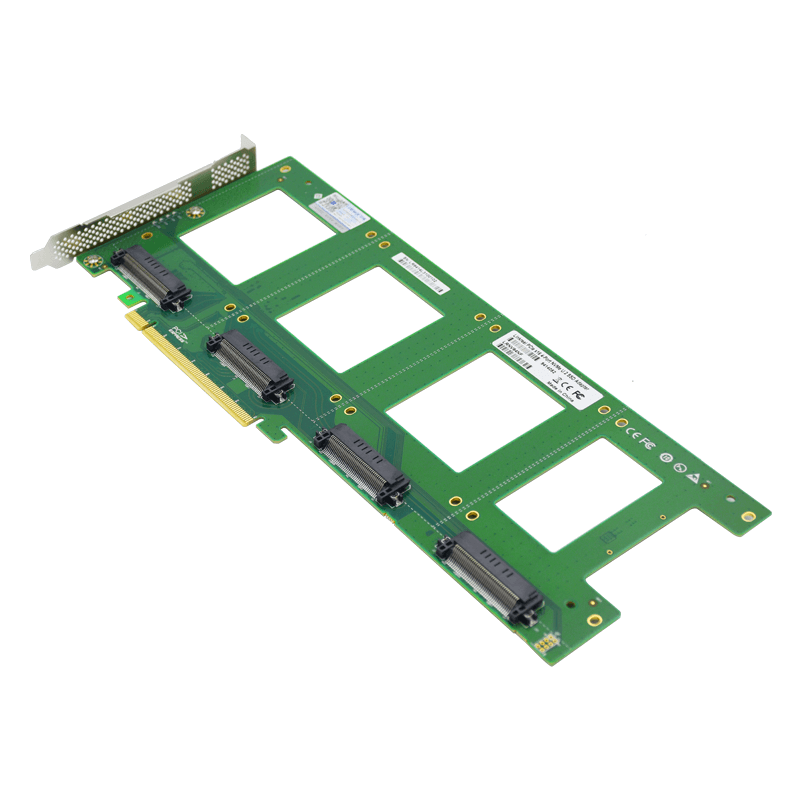 PCIe 3.0 x16 to 4-Port U.2 SFF-8639 Adapter - XIC PE3169