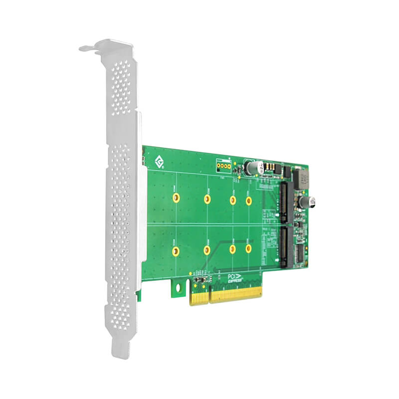 Dual M.2 NVMe PCIe 4.0 x8 Adapter Card- XIC PE382-2I