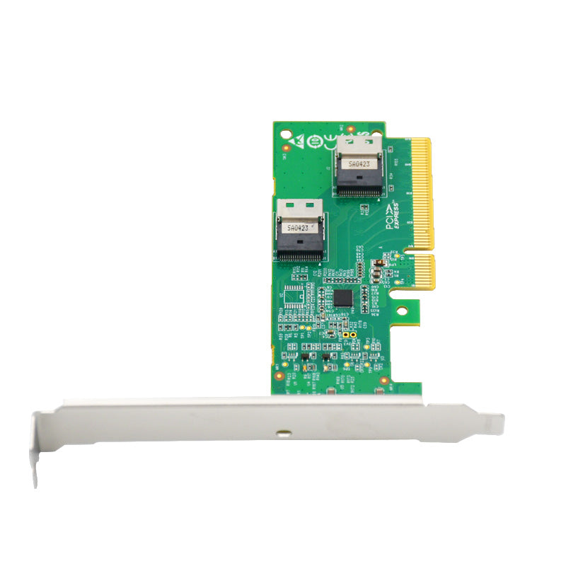 PCIe 4.0 x8 to 2x SlimSAS SFF-8654 4i Expansion Adapter-XIC PE485-2I