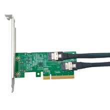 Load image into Gallery viewer, PCIe 4.0 x8 to 2x SlimSAS SFF-8654 4i Expansion Adapter-XIC PE485-2I
