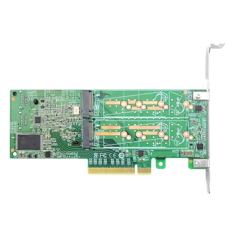 PCIe 2.0 x8 to 8-Port M.2 SATA 3.0 RAID Controller Card-HBA 2008-4M4S