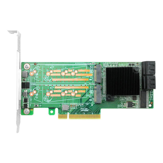 PCIe 2.0 x8 to 8-Port M.2 SATA 3.0 RAID Controller Card-HBA 2008-4M4S