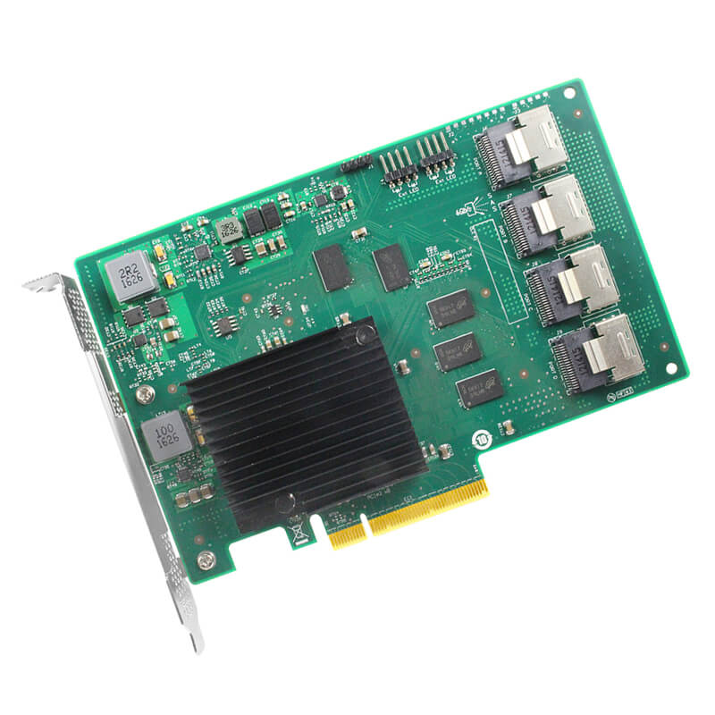 PCIe 2.0 x8 to 16-Port SAS/SATA3 Card SAS2116 6Gb/s UEFI- HBA SAS2116-16I