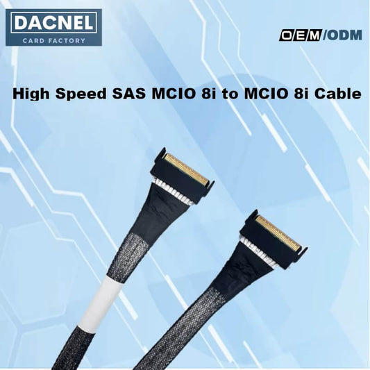 PCIe 5.0 High Speed SAS MCIO 8i to MCIO 8i Cable 26CM/80CM