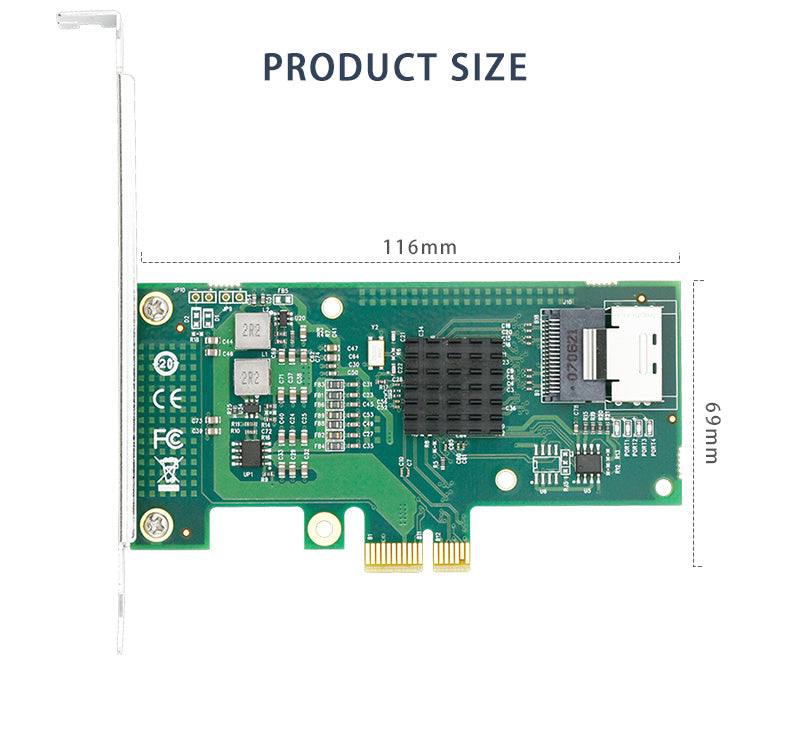 4 Port 6Gb/s PCIe x4 to SATA 3 RAID Card-HBA 9230-4I X4