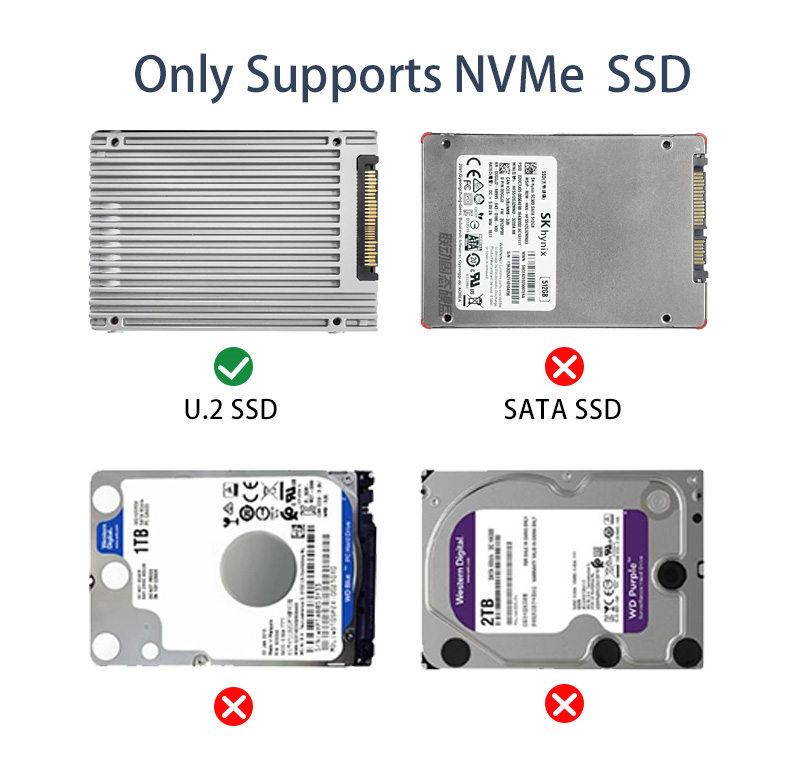 PCIe 3.0 x4 to U.2 NVMe Adapter Card - XIC PE343