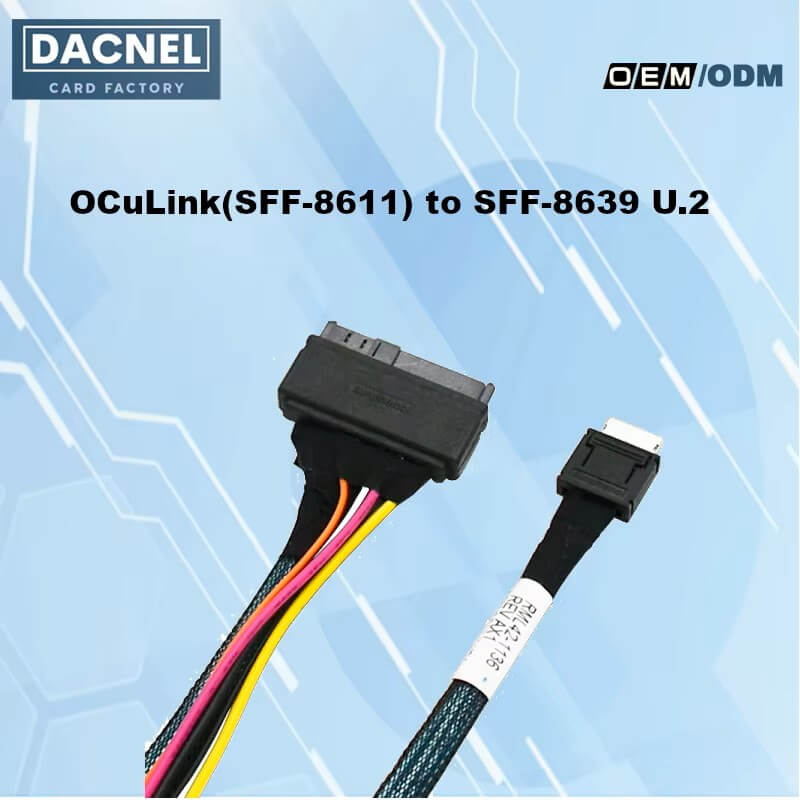 Oculink(SFF-8611) to SFF-8639 U.2 Cable PCIe 4.0 1M