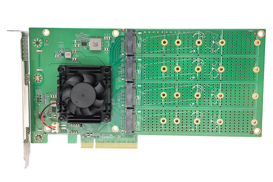 PCIe 4.0 x8 to 4 Port M.2 NVMe SSD Switch Card--STC PE482-4I