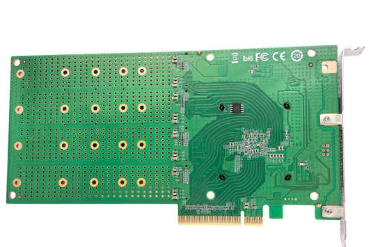 PCIe 4.0 x8 to 4 Port M.2 NVMe SSD Switch Card--STC PE482-4I