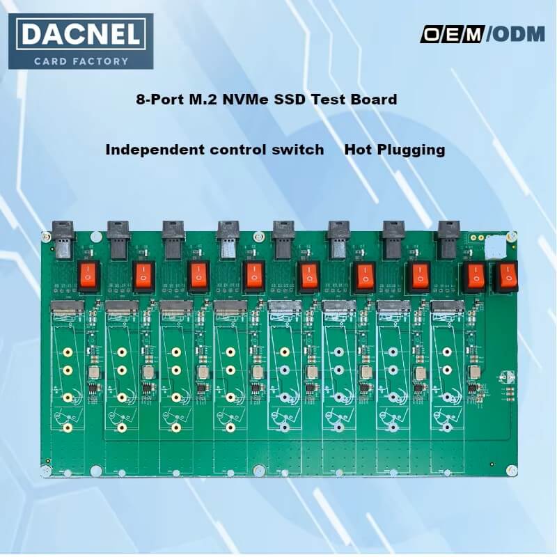 8-Port-M.2-SSD-Testplatine