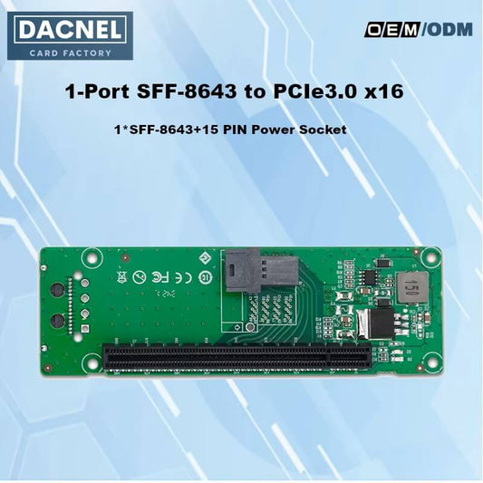 1 Port SFF-8643 to PCIe3.0 x16 Slot Adapter-XIC 334PE