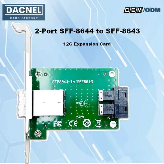 Mini-SAS-Adapter SFF-8643 auf SFF-8644 Dual-Port-Mini-SAS-Adapter