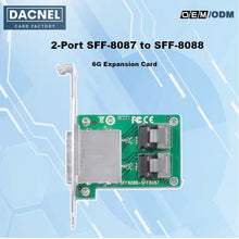 Cargar imagen en el visor de la galería, Dual Mini SAS SFF-8088 to SFF-8087 Mini SAS Adapter
