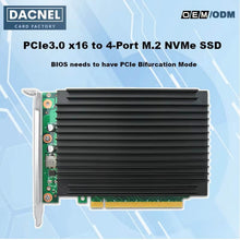 Load image into Gallery viewer, Quad PCIe 4.0 x16 to M.2 NVMe Adapter Card
