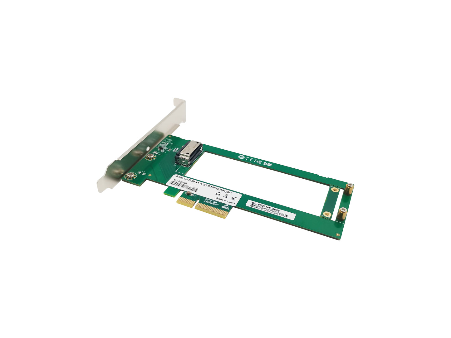 PCIe x4 to E1.S NVMe SSD Adapter