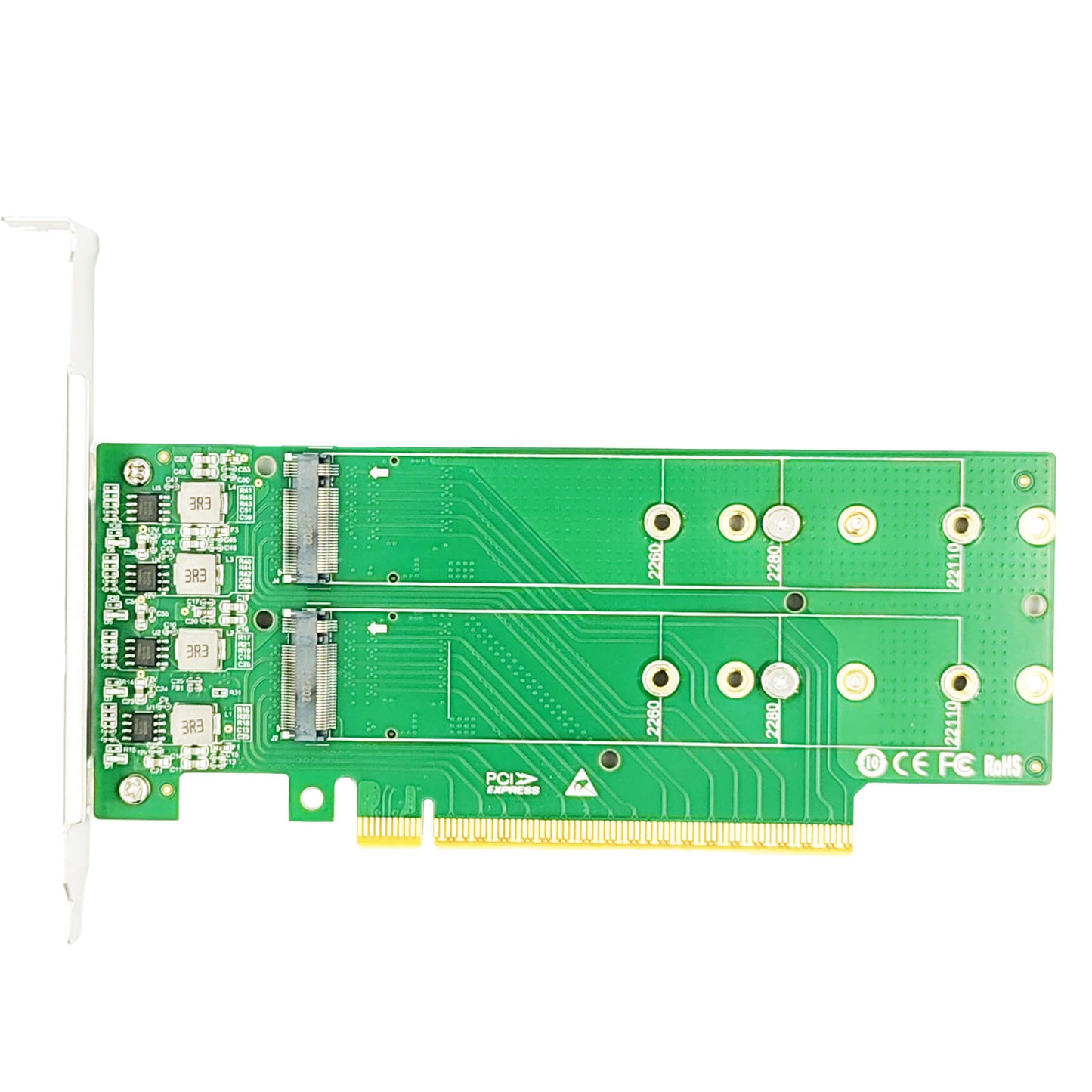 PCIe 5.0 x16 to 4-Port M.2 NVMe SSD Adapter Card – XIC PE5162