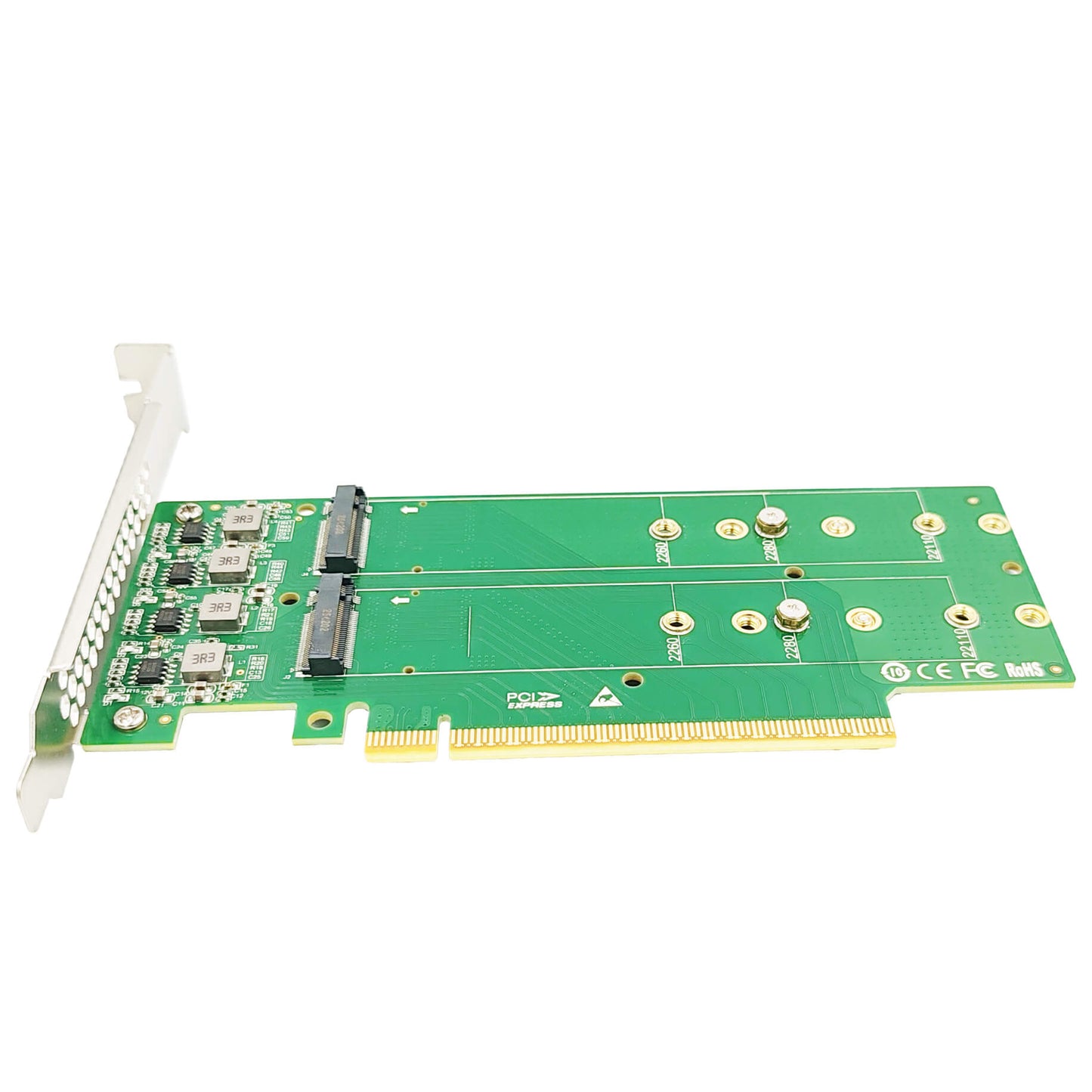 PCIe 5.0 x16 to 4-Port M.2 NVMe SSD Adapter Card – XIC PE5162