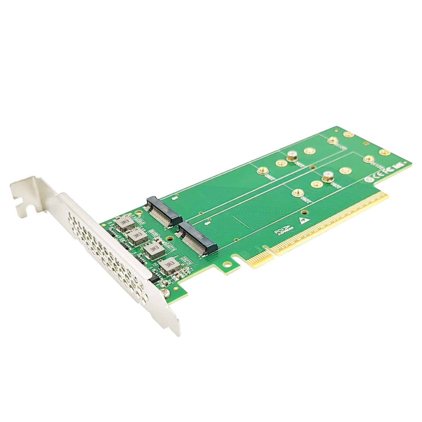 PCIe 5.0 x16 to 4-Port M.2 NVMe SSD Adapter Card – XIC PE5162
