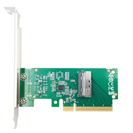 PCIe 5.0 x8 to MCIO 8i Adapter Card Support 2*PCIe 5.0 U.2 NVMe SSD-XIC PE580