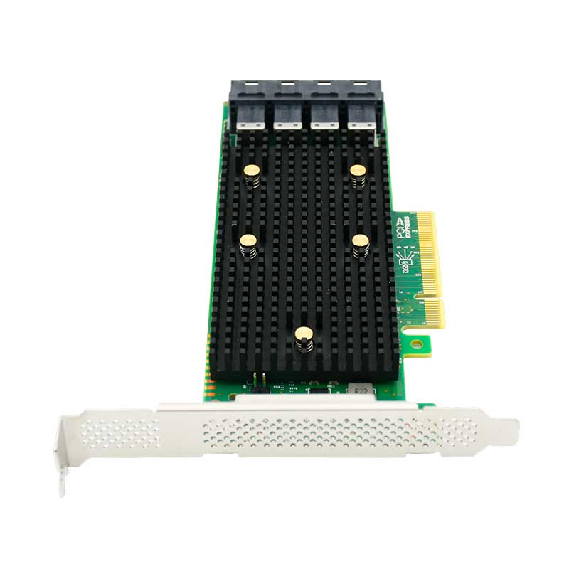 PCIe 3.1 x8 to 16 Port SAS/SATA/NVMe HBA Expansion Card - HBA SAS3416-16I